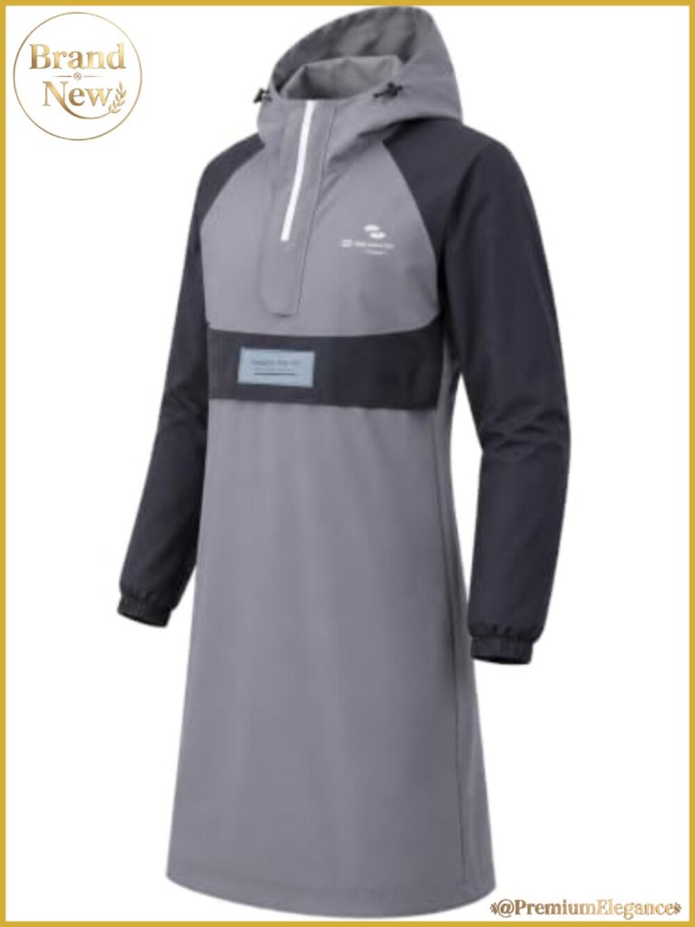 Men's Waterproof Long Rain Jacket with Hood